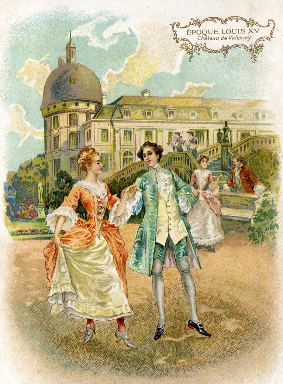 Chateau de Valencay (Indre) annak idején XV. Lajos. alkotó: French School