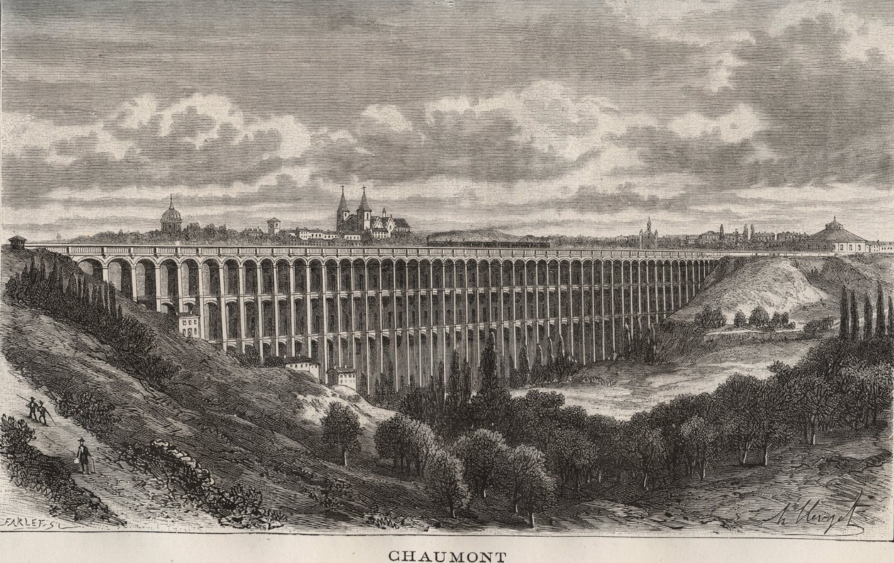 Chaumont - Haute-Marne - metszet V.A. Malt-Brown „La France illustrée: földrajz, történelem, statisztikai igazgatás” c. 1884 alkotó: French School