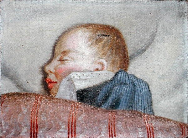 Gyermek alvó, 19. század vége (olaj, vászon) alkotó: French School