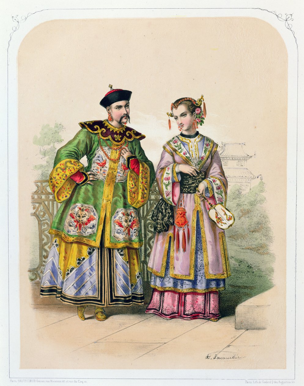 Kínai úriember és hölgy, 19. század közepe alkotó: French School