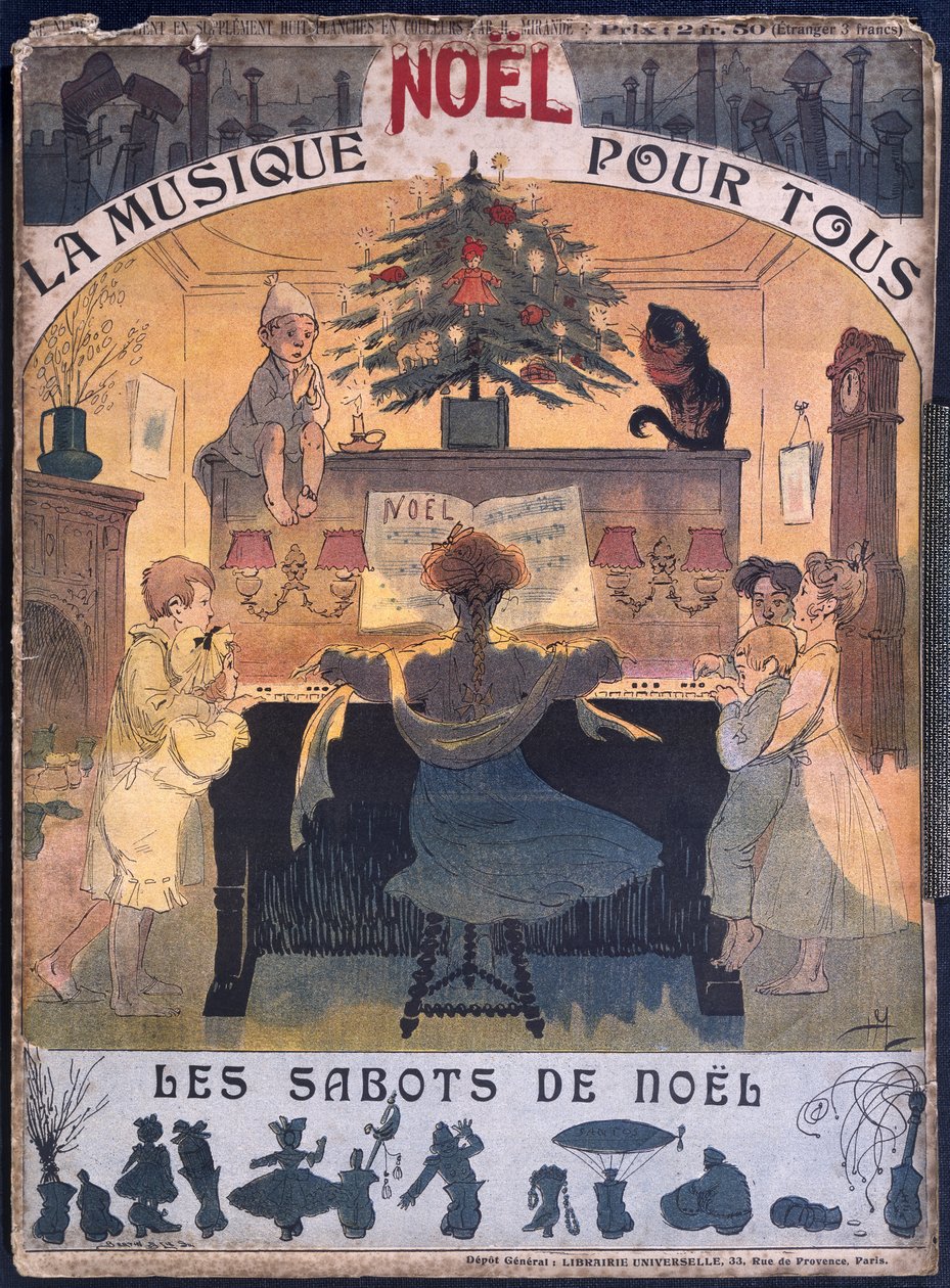 Karácsonyi klumpa, karácsonyi énekek partitúrája, 1900-10 körül alkotó: French School