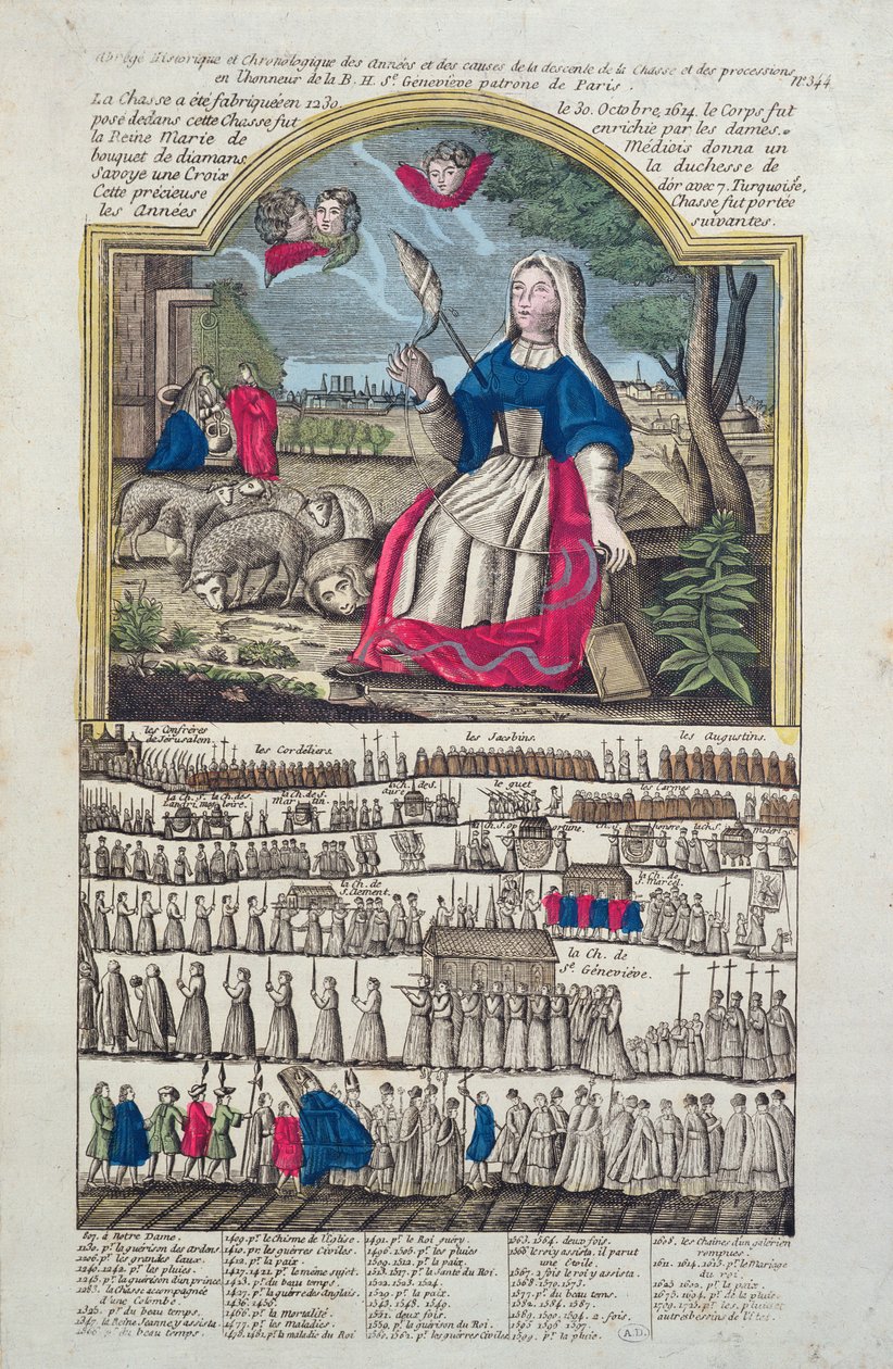 A Szent Genfi körmenet kronológiája és ábrázolása alkotó: French School
