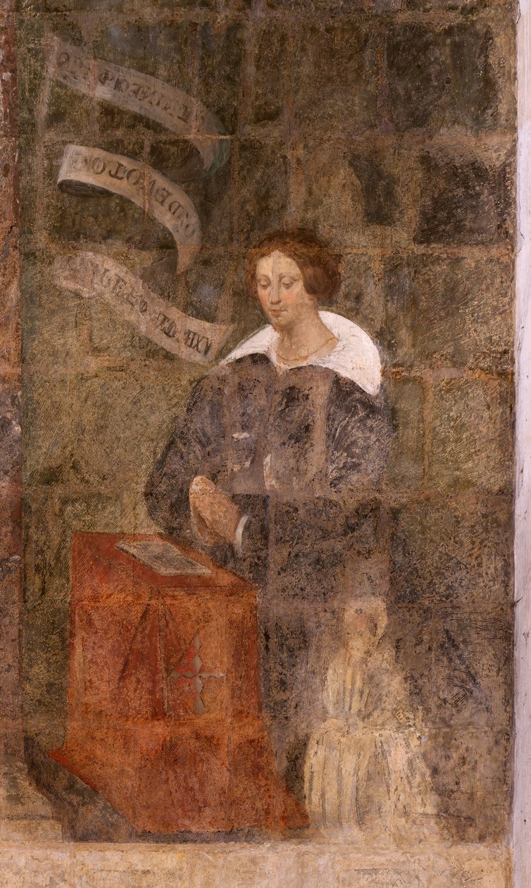 templom (Keresztelő Szent János templom). Belső. Saint-Fursy kápolna. Falfestmények. Mária dicsőítése (a jó halál néven ismert freskó). Kezdje a 17. századot. alkotó: French School