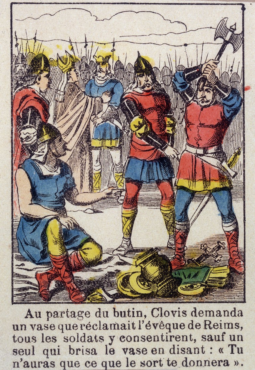 Clovis és a Soissons váza – Epinal képalkotása a 19. században alkotó: French School