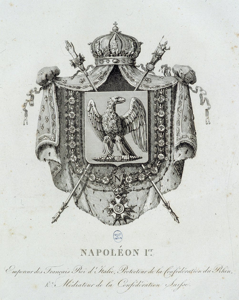 Napóleon 1er címere – H. Simon „” A Francia Birodalom fegyvertábornokának” című részében alkotó: French School