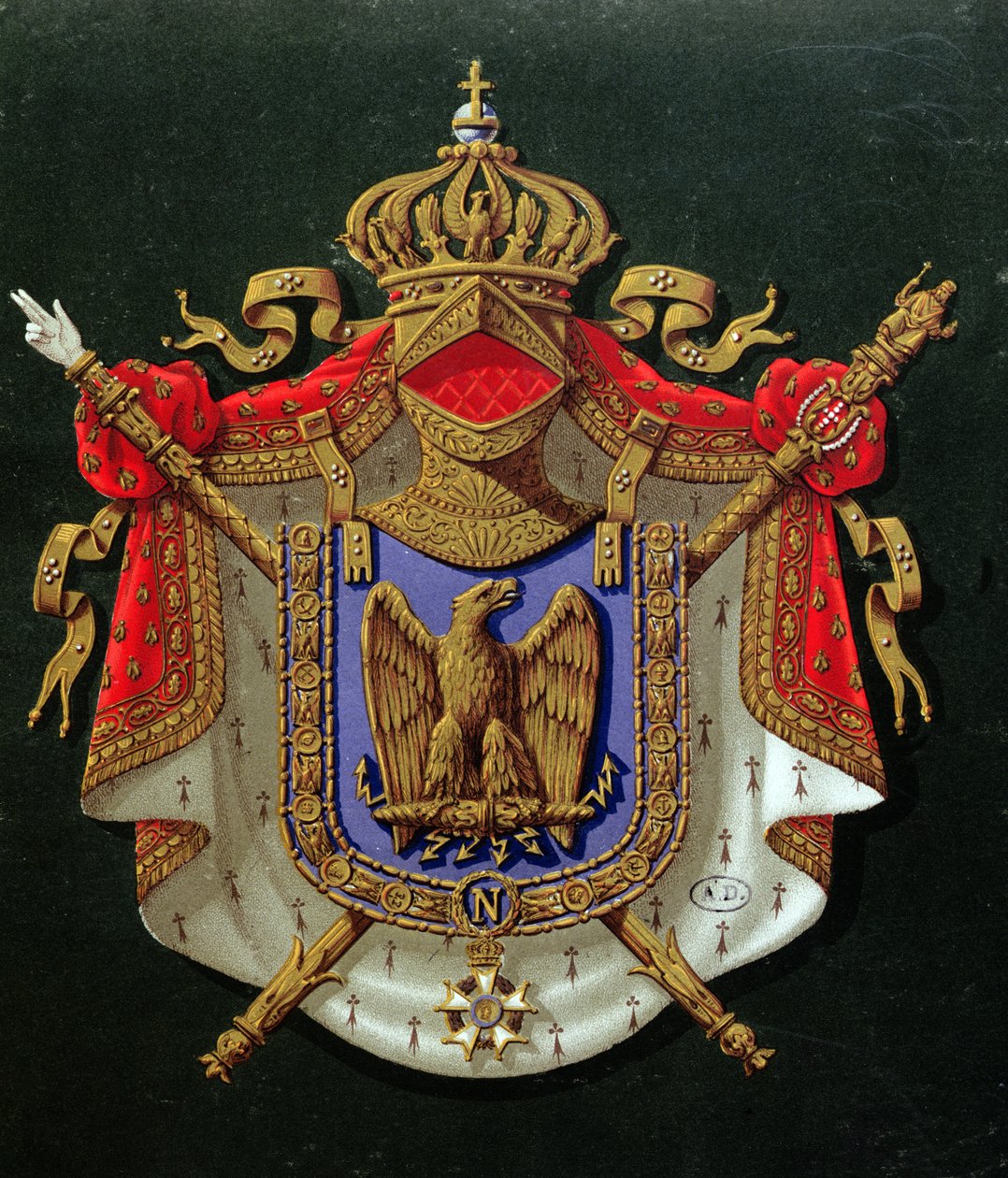 III. Napóleon császár (1808-73) címere alkotó: French School