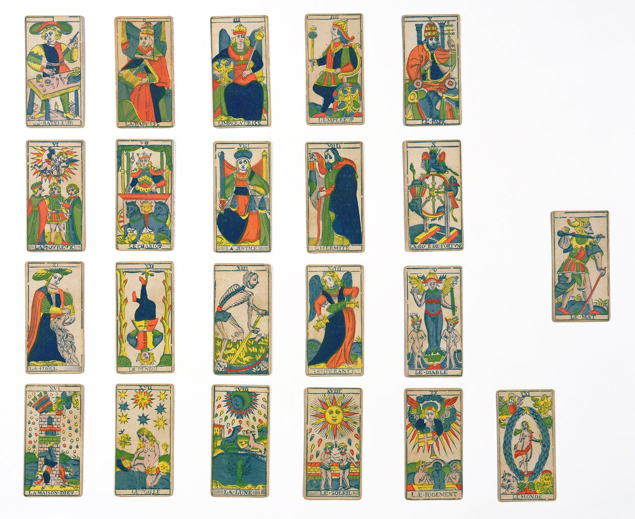Tarot kártyák gyűjteménye alkotó: French School