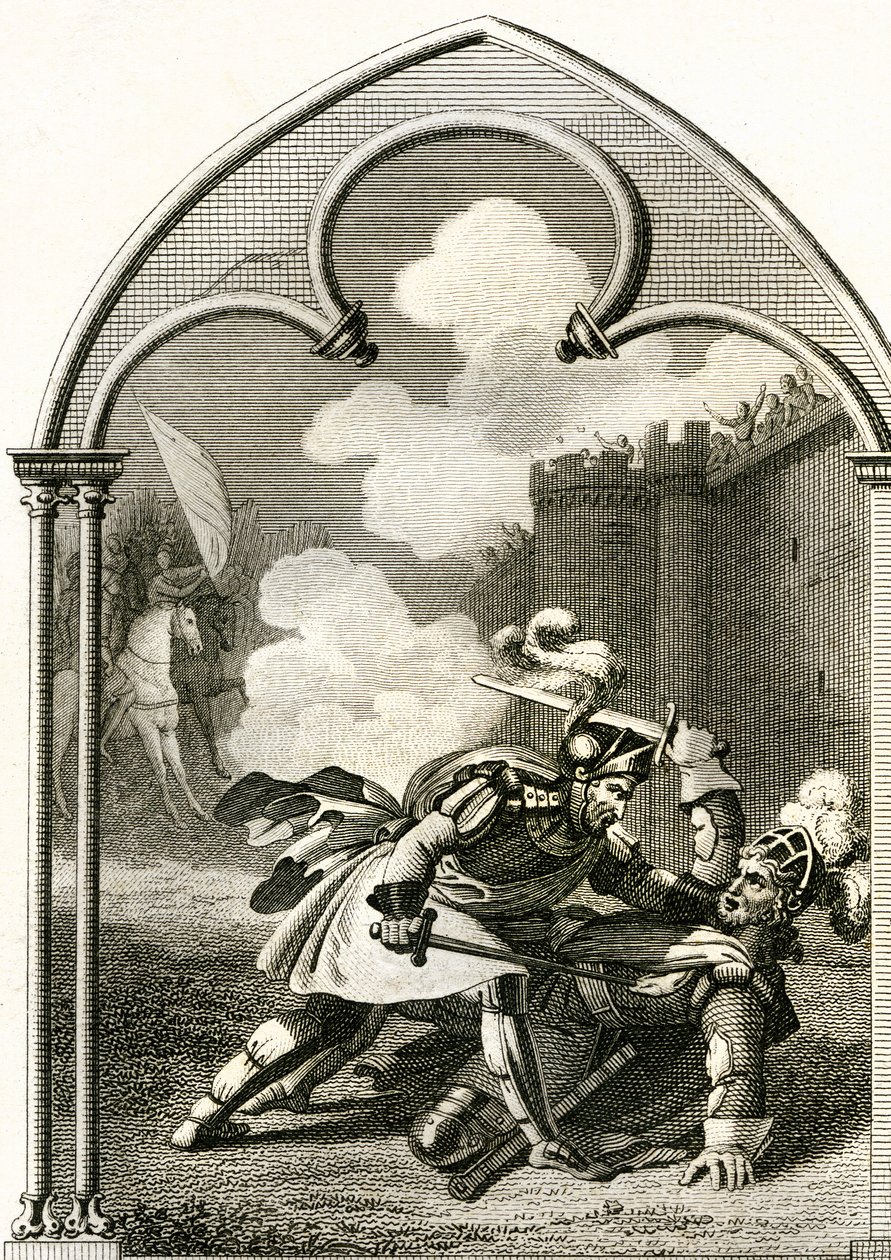 Turenne vikomtja és Aumale lovagja harca (metszet alkotó: French School