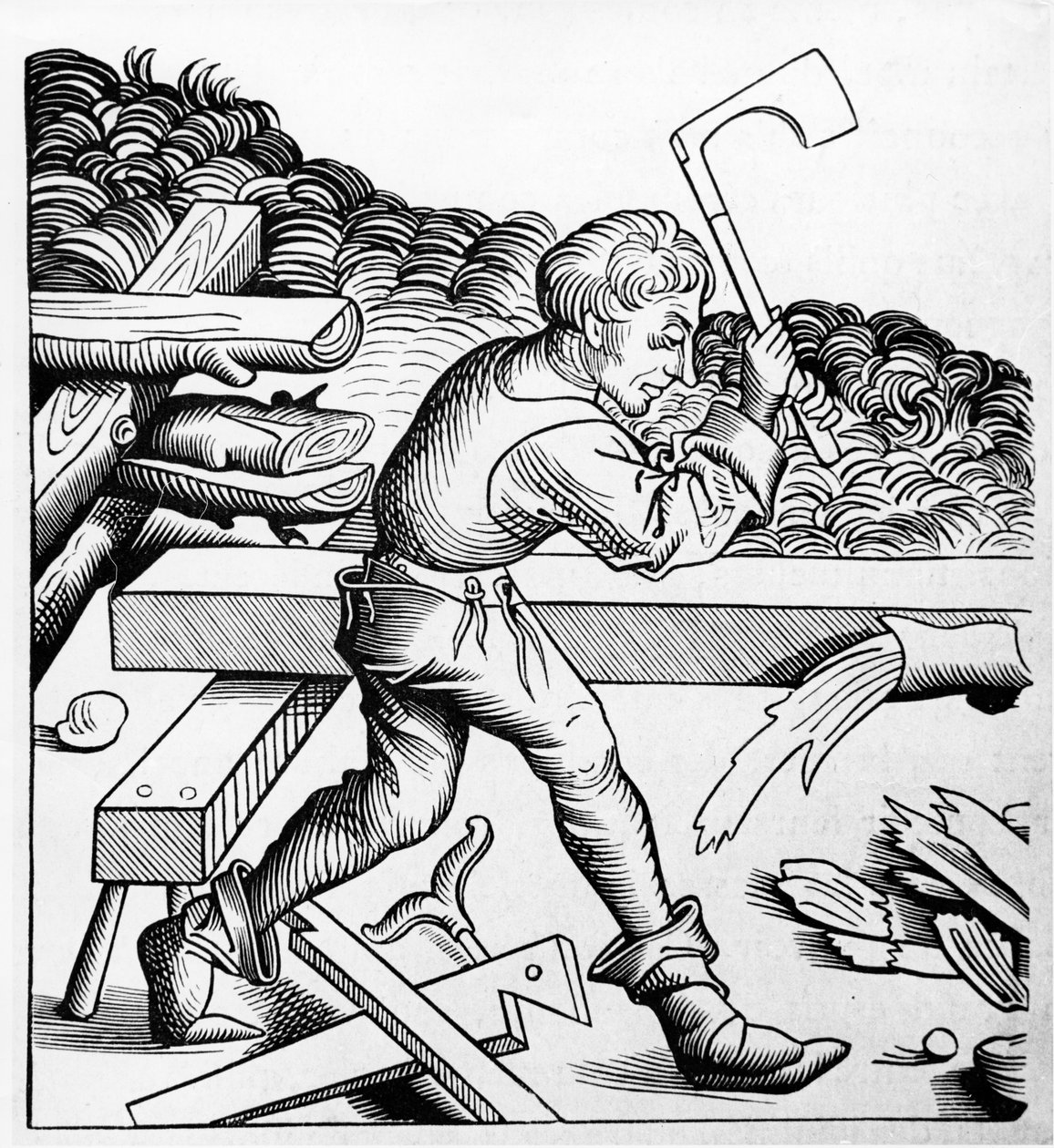 A kötelességtárs vagy a nagy kivágó fejsze társa, Carpenter, 15. század vége alkotó: French School