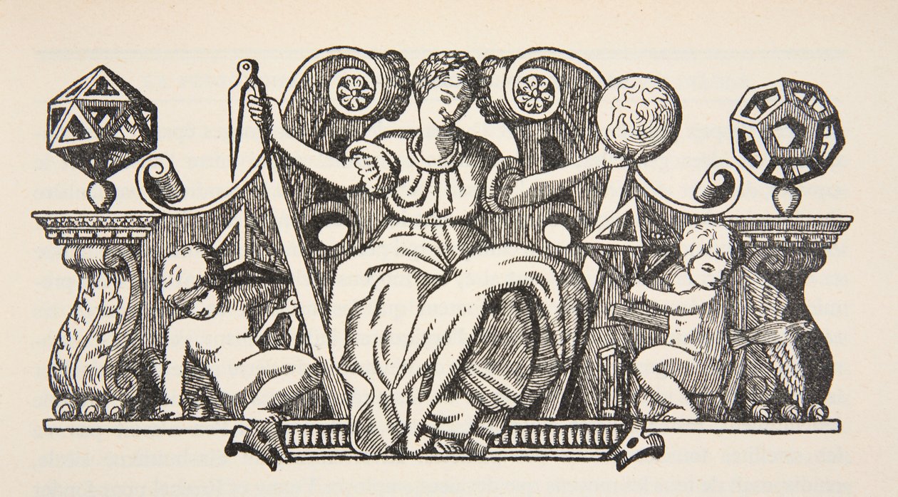 A Theatrum Instrumentorum de Besson borítóillusztrációjának másolata, Boris Mestchersky (†1957) illusztrációja a Histoire de la Nation Francaise, Sciences, I. és II. kötetből, Gabriel Hanotaux alkotó: French School