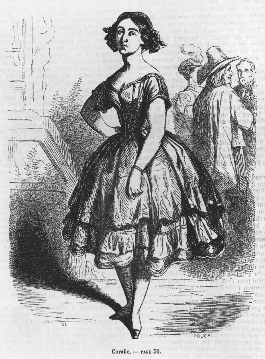 Coralie, illusztráció Honore de Balzac „Les Illusions perdues” című művéből alkotó: French School
