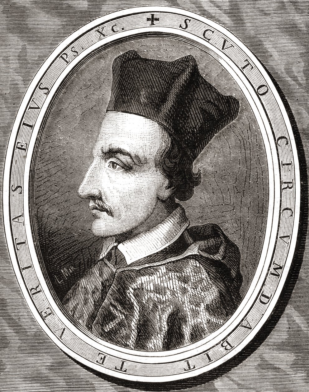 Cornelius Jansen, Ypres püspöke, Pannemaker vésette Latenacci után, Louis Blanc (1811-82) "Histoire de la Revolution Francaise" című művéből alkotó: French School