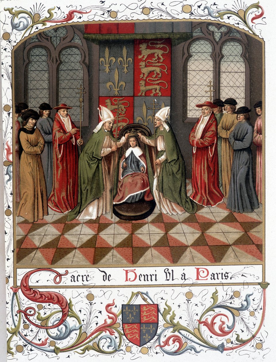 Henrik koronázása Párizsban 1431-ben (vellum) alkotó: French School