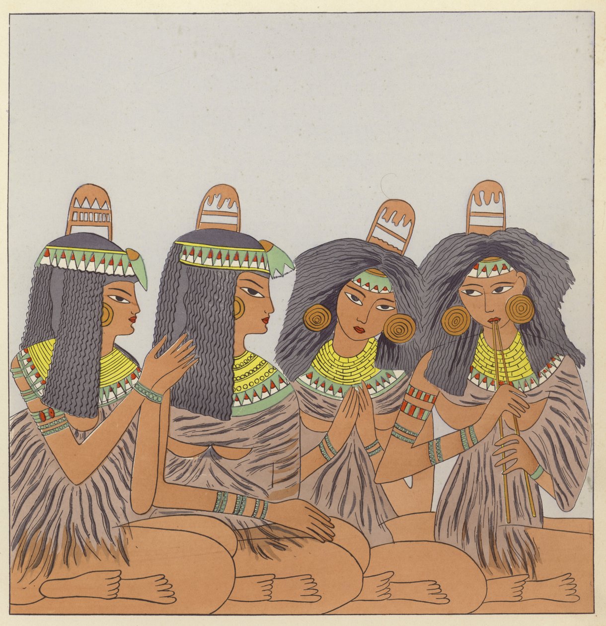 Costume Feminin Mondial (színes litográfia) alkotó: French School
