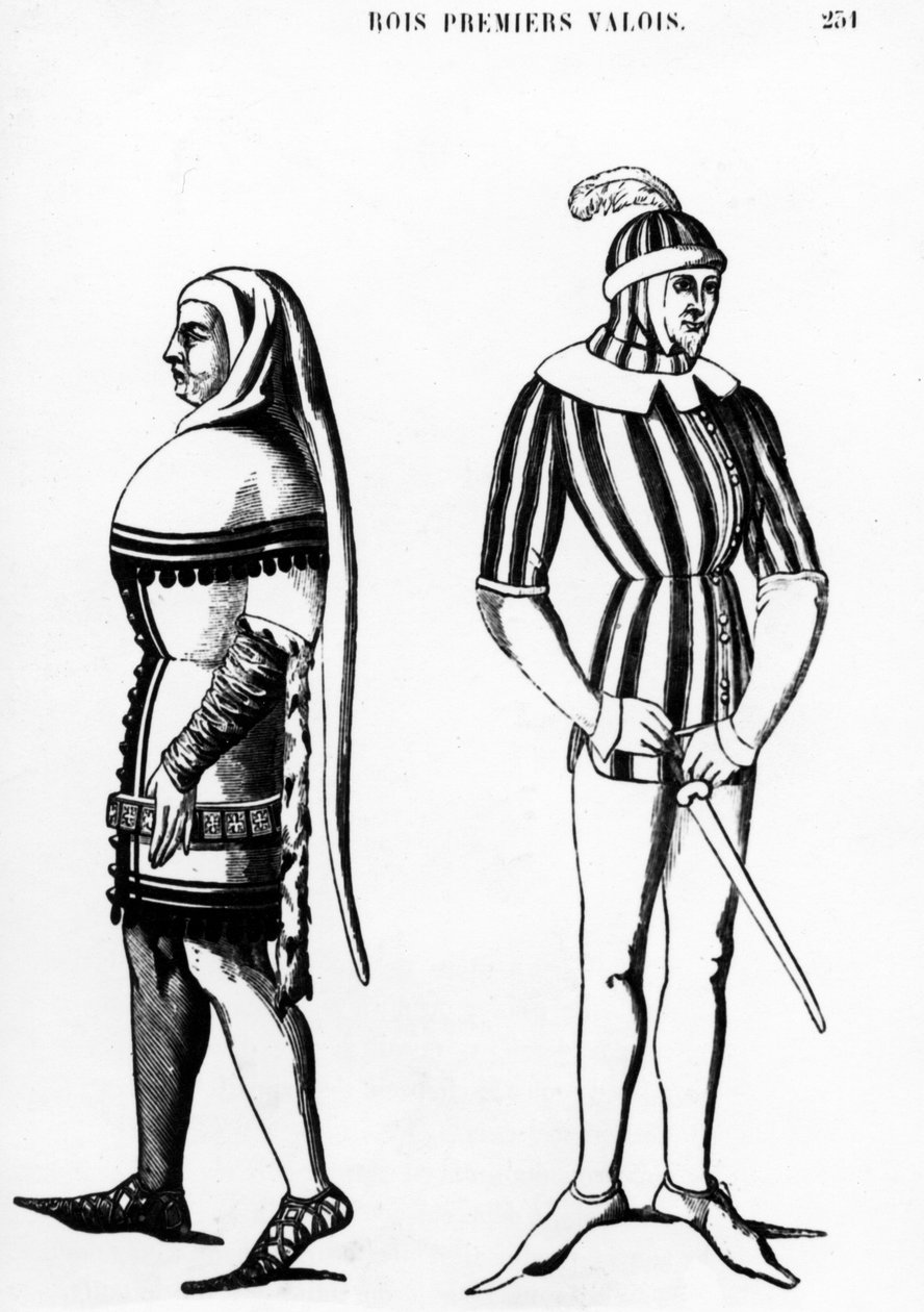 Valois első királyainak jelmezei, 1877 alkotó: French School