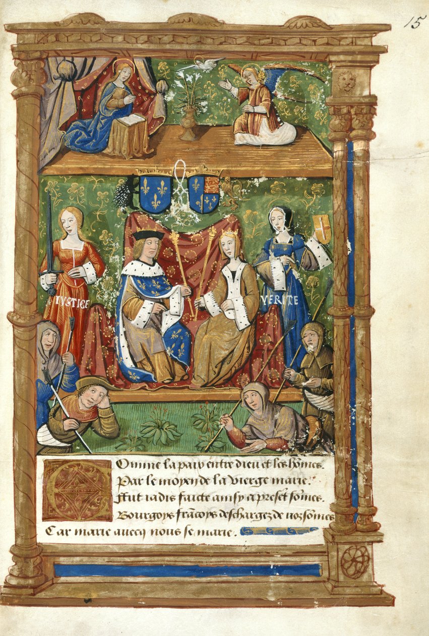 Cotton Vespasianus B. II, f.15 Vizsgálat a Palais Royalban alkotó: French School