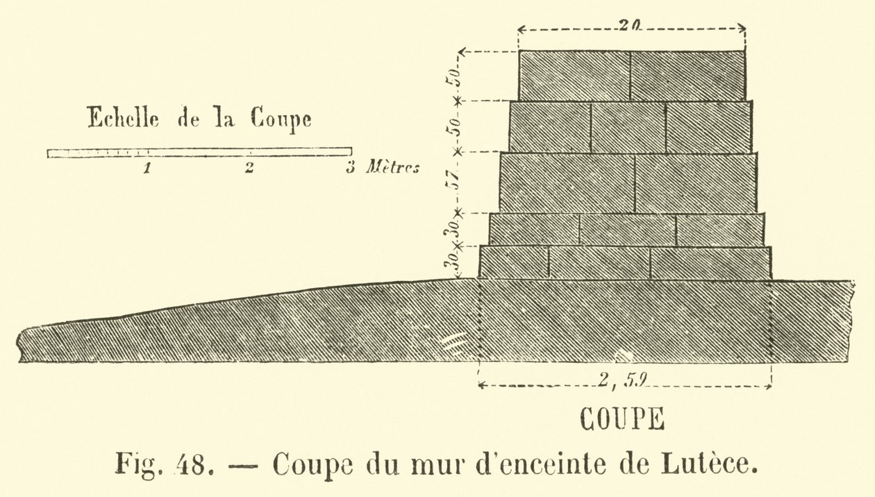 A luteci fal keresztmetszete (metszet) alkotó: French School
