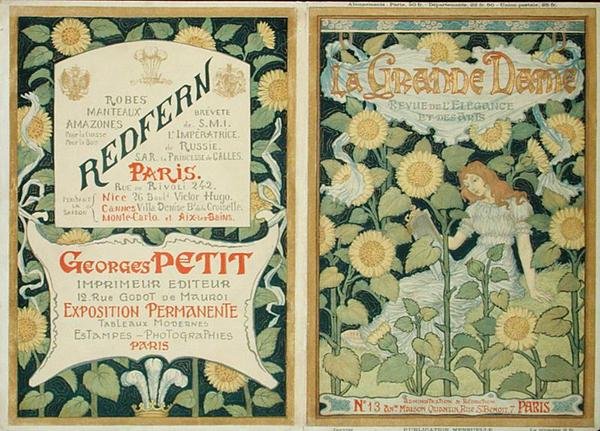 A „La Grande Dame” borítóterve, 1890-es évek körül (színes litó) alkotó: French School