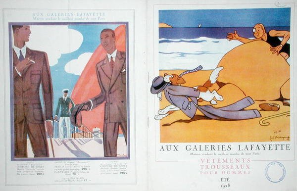 A „Galeries Lafayette” katalógusának borítója, 1928 nyar (színes litó) alkotó: French School