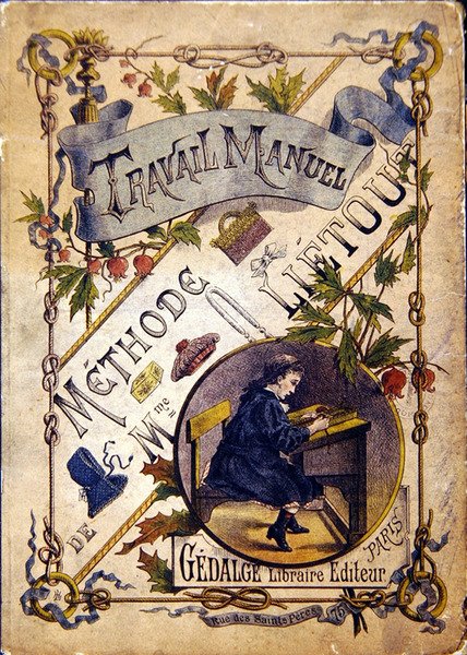 Iskolai tankönyv borítója, XIX. század vége (színes litográfia) alkotó: French School