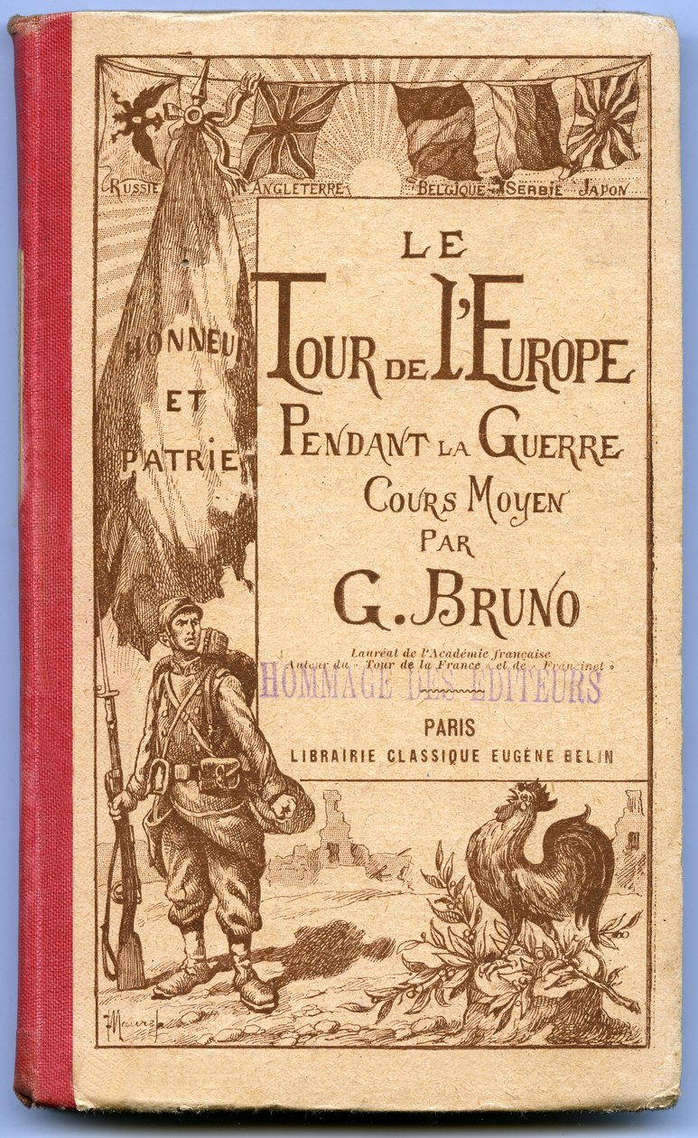 G. Bruno „The Tour of Europe during the War” című könyvének borítója alkotó: French School