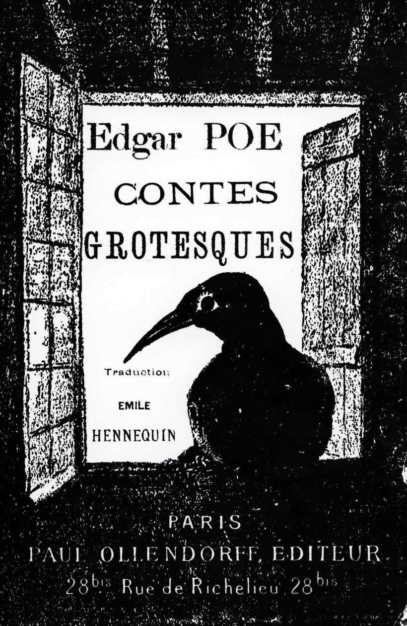 Edgar Allan Poe Contes Grotesques címlapja, 1882-ben alkotó: French School