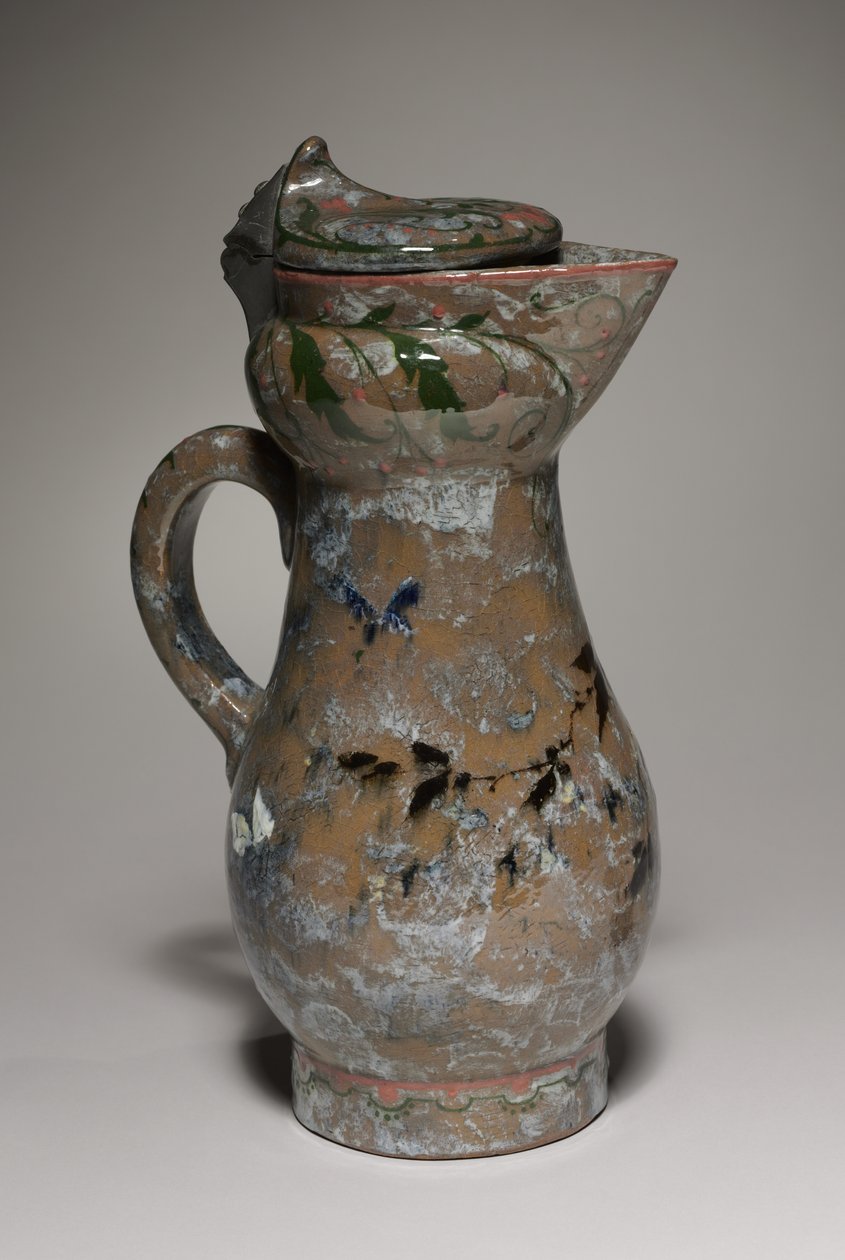 Fedett ewer, a franciaországi Auteuil-i Haviland gyár által, Charles Midoux díszítette, 1878-1882 alkotó: French School