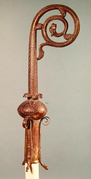 Guerin kancellár Crozier, Senlis püspöke 1213-27 között (aranyozott fém) alkotó: French School