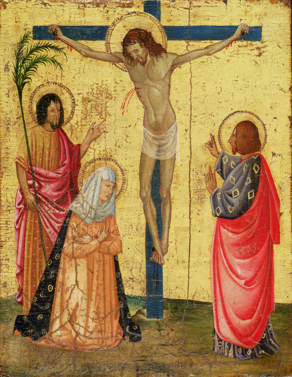 Keresztre feszítés (tempera és aranylevél a panelen) alkotó: French School
