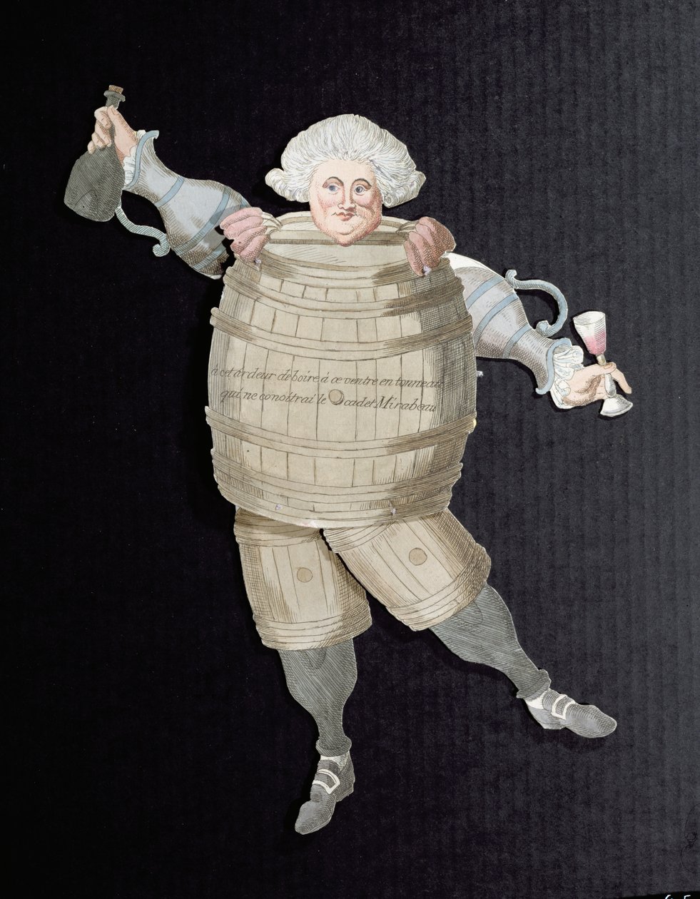 Louis Riqueti (1754-92) Mirabeau vikomtja, beceneve Mirabeau-Tonneau (hordó) 1790 körül (színes metszet) (lásd még: 191400) alkotó: French School