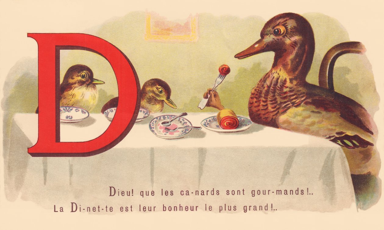 D: Istenem, ezek a kacsák mohók! A Dinette a legnagyobb boldogságuk! alkotó: French School