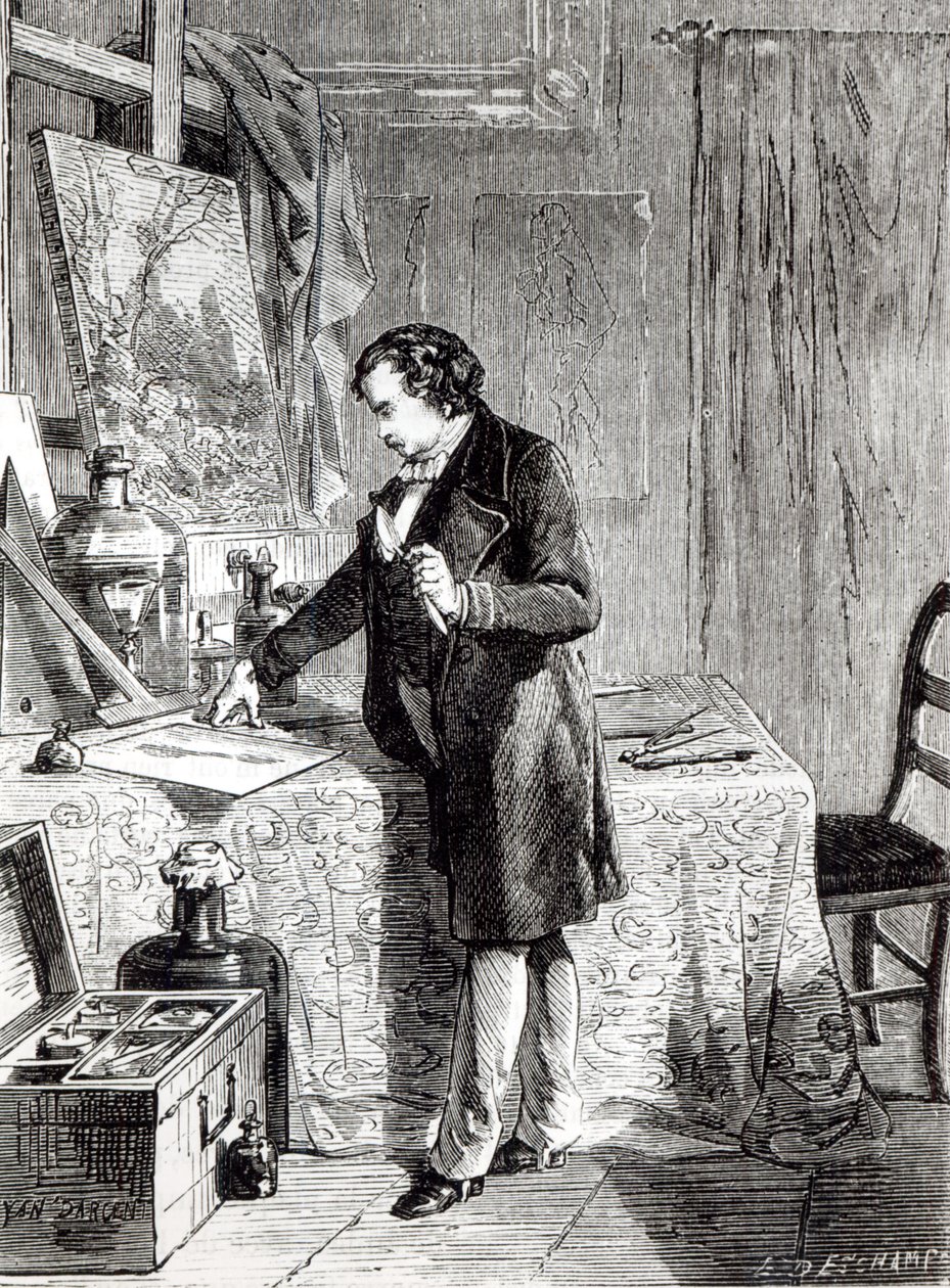 Daguerre 1831-ben fedezi fel az ezüst-jodid fényérzékenységét alkotó: French School