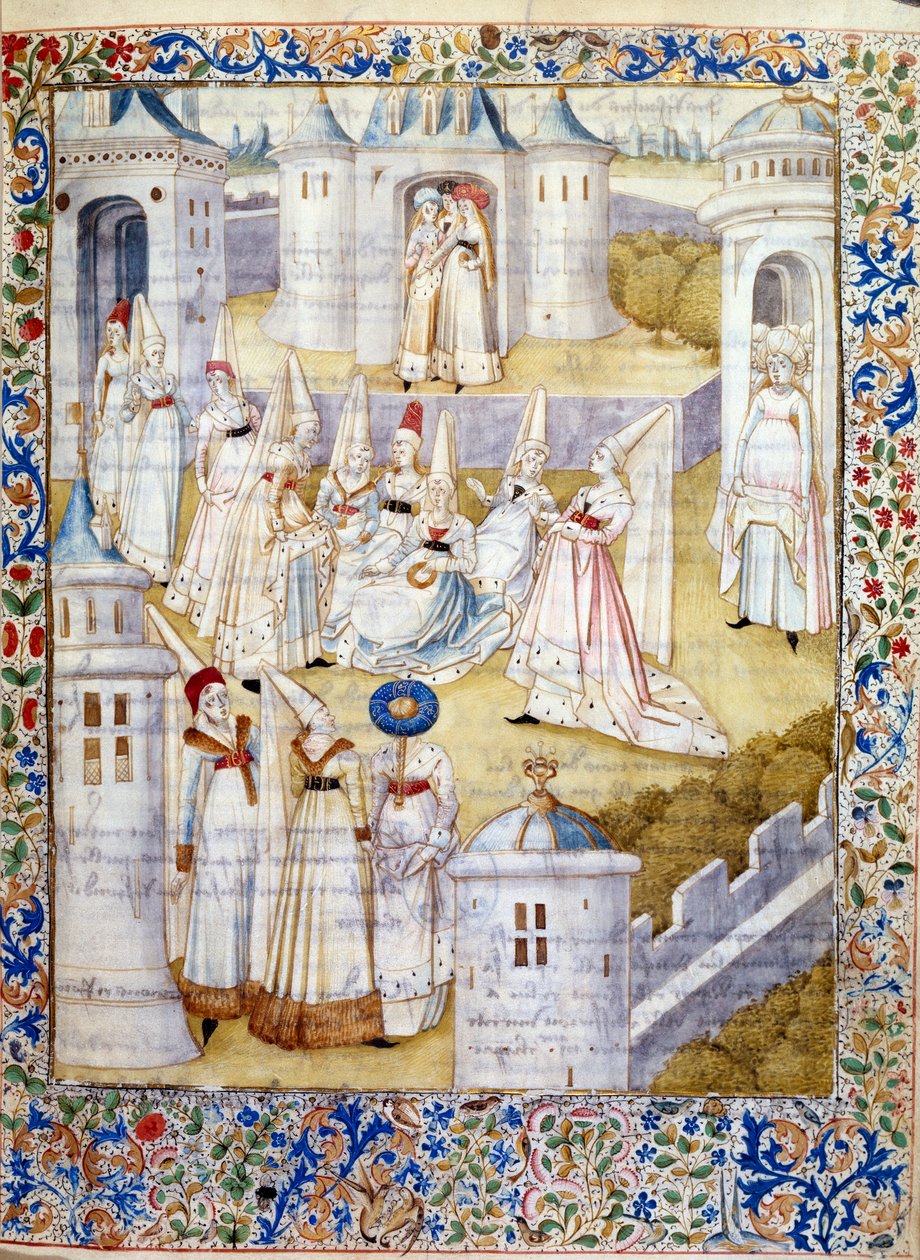 Tánc a kastélyban. Miniatűr Christine de Pisan (vagy Pizan) „The Book of the Lady