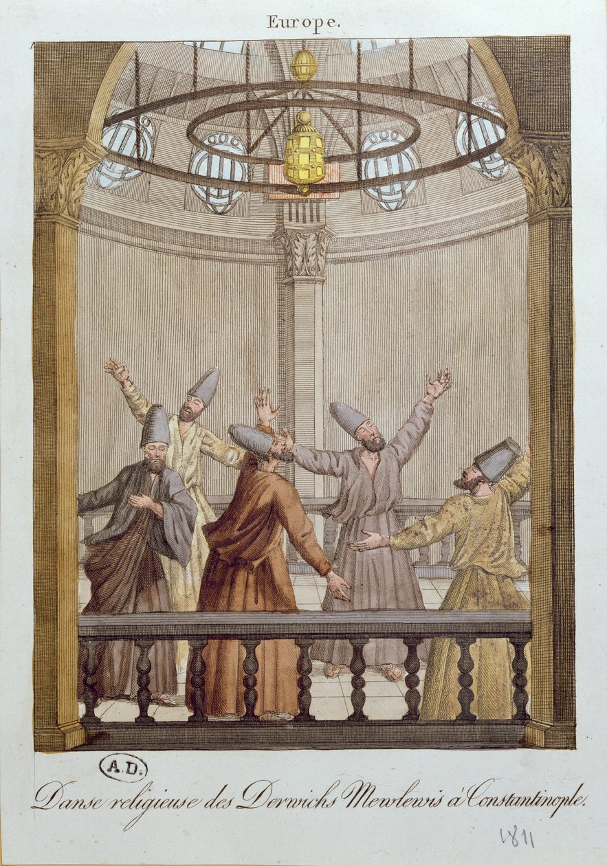 Mewlewis dervisek tánca Konstantinápolyban, 1811 alkotó: French School