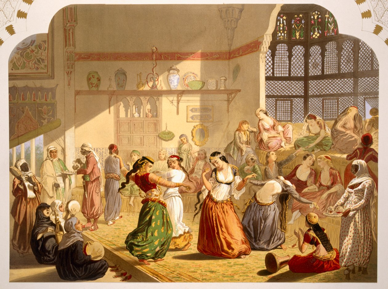 Táncos ceremónia Kairóban, 1860 alkotó: French School