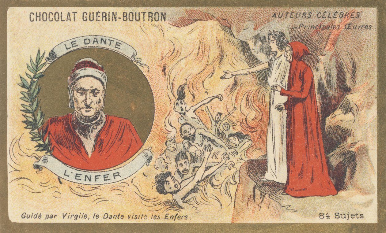 Dante Alighieri, „Dante” (1265-1321), firenzei költő, író, gondolkodó és politikus, a „Pokol” szerzője. alkotó: French School