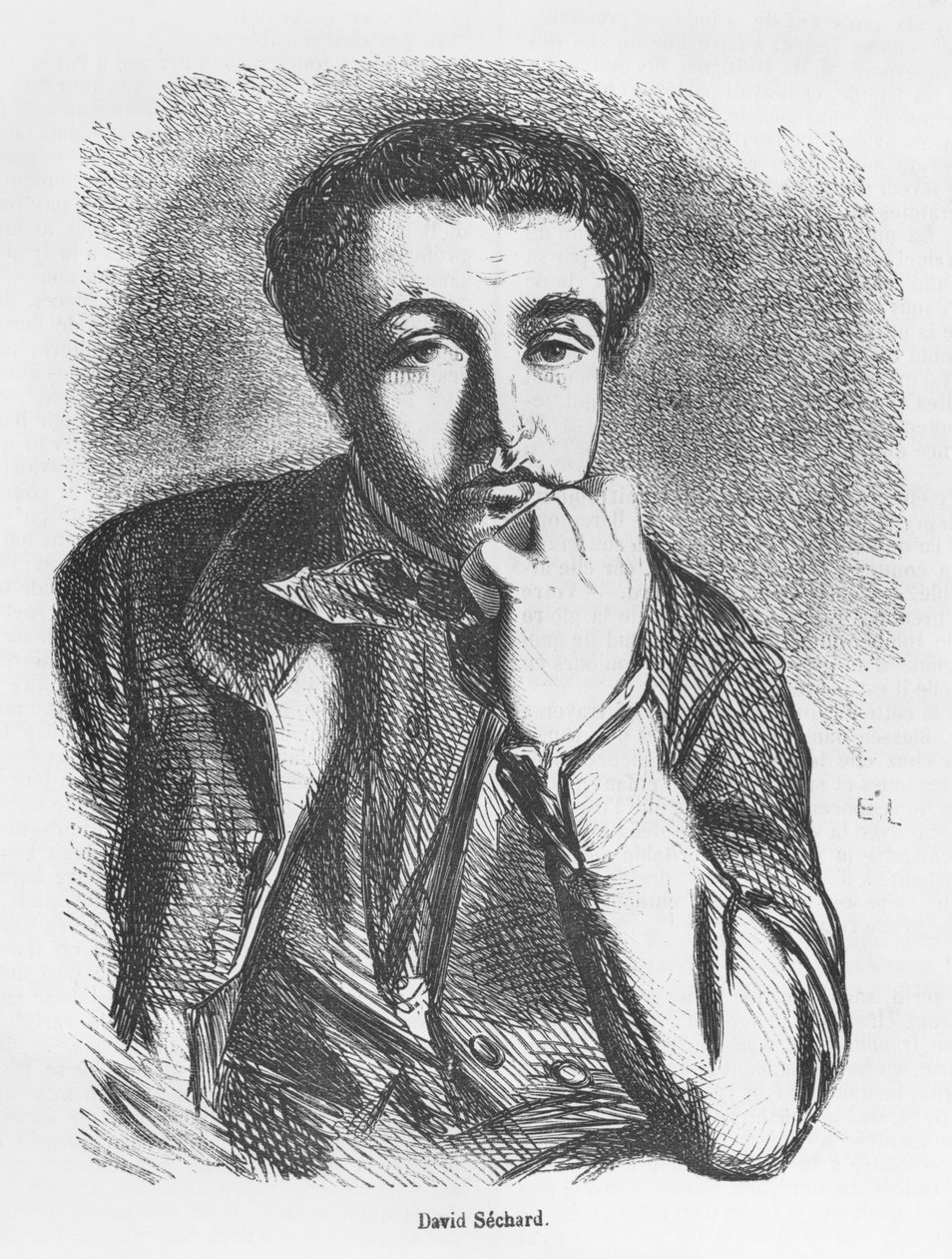 David Sechard, illusztráció Honore de Balzac „Les Illusions perdues” című művéből alkotó: French School