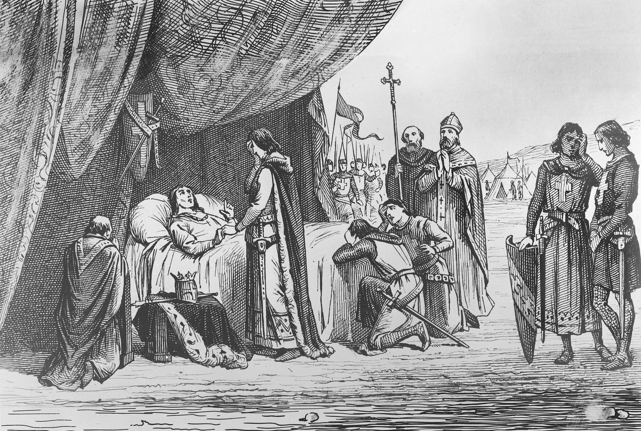 IX. Lajos halála 1270-ben (metszet) alkotó: French School