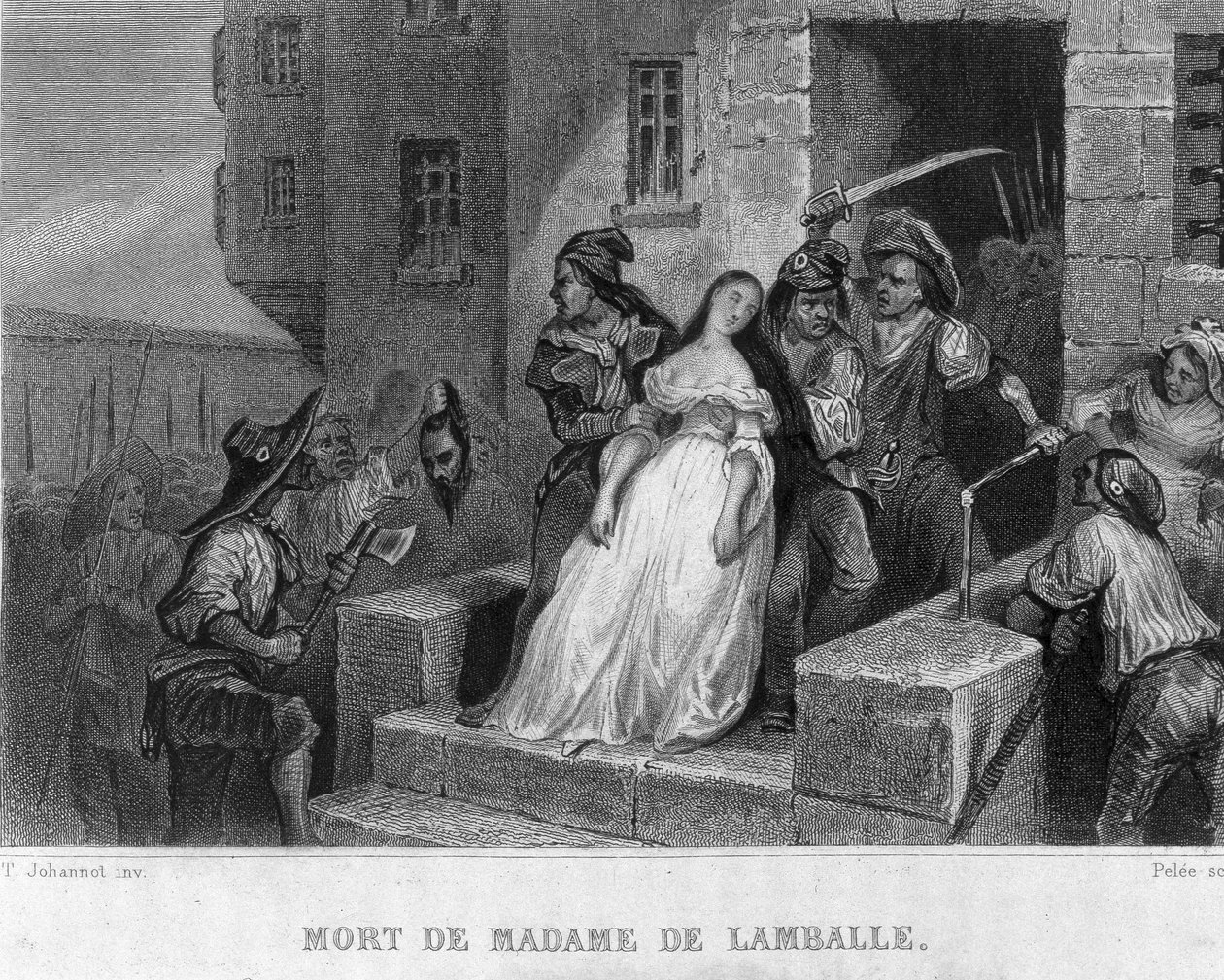 Marie Therese of Savoie Carignan (1749-1792), Lamballe hercegnőjének (1792) halála - Thiers „francia forradalom” című művében. 19. század alkotó: French School