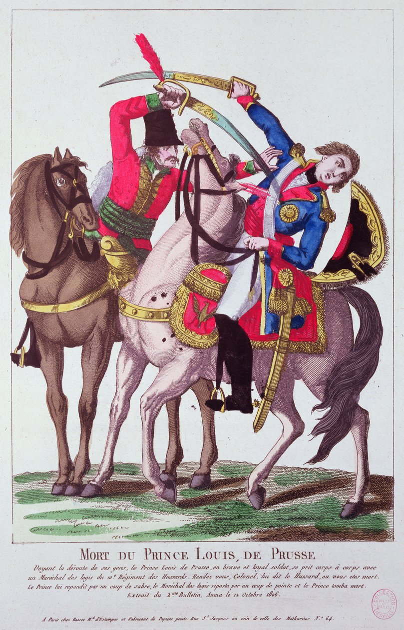 Lajos porosz herceg halála, 1806. október 10 alkotó: French School