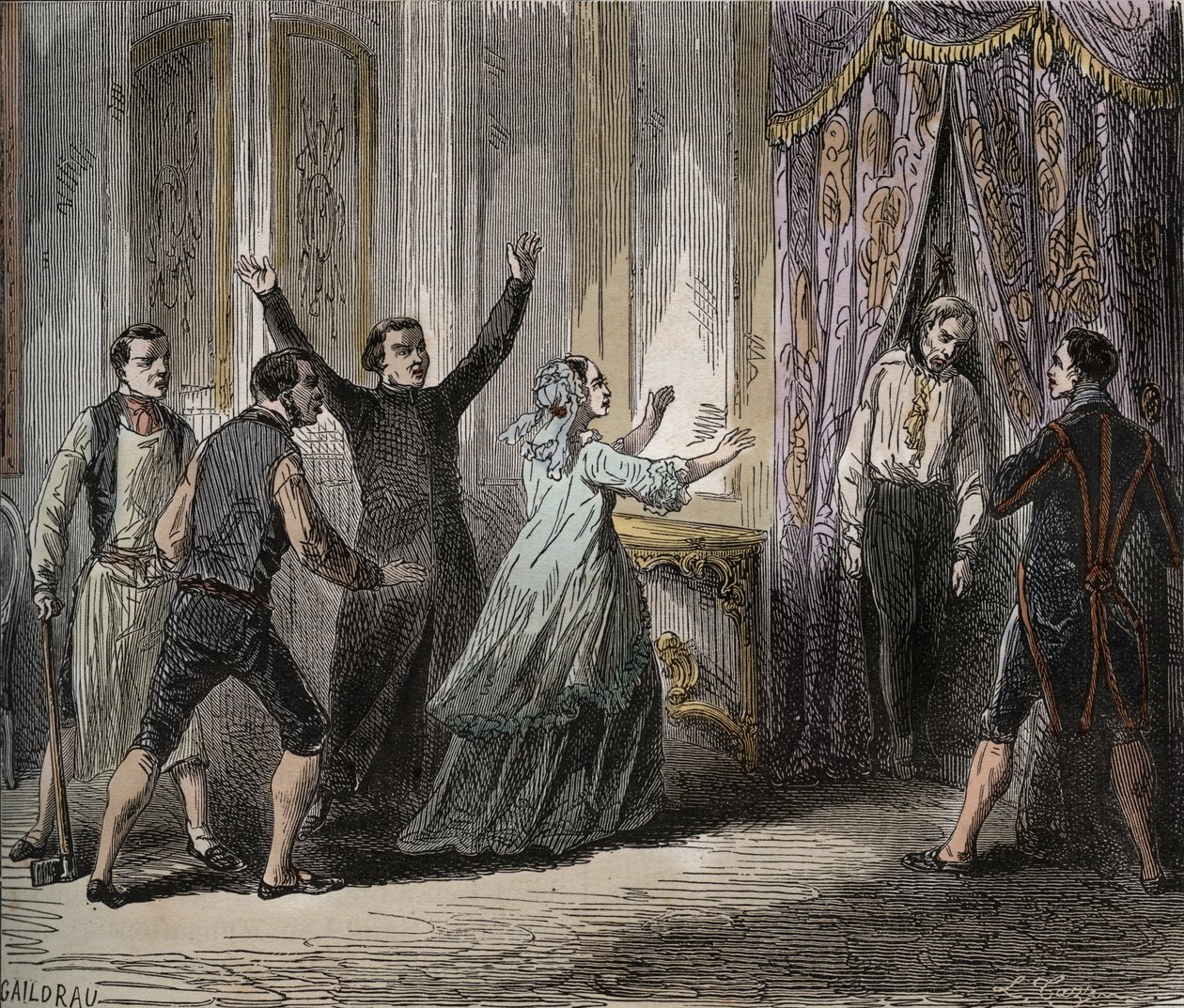 Louis Henri Joseph de Bourbon, Conde hercegének halála (Louis VI Henry of Bourbon Conde) - Conde hercegének (VI. Bourbon Condei Lajos Henrik) halála alkotó: French School
