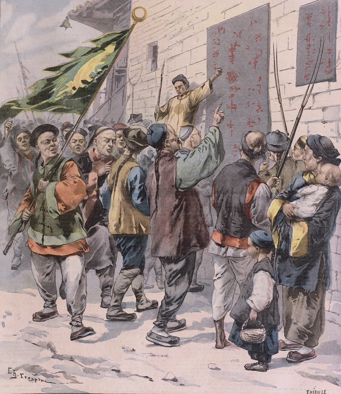 Halál az idegenekre, a Le Petit Parisienből, 1900. július 15 alkotó: French School