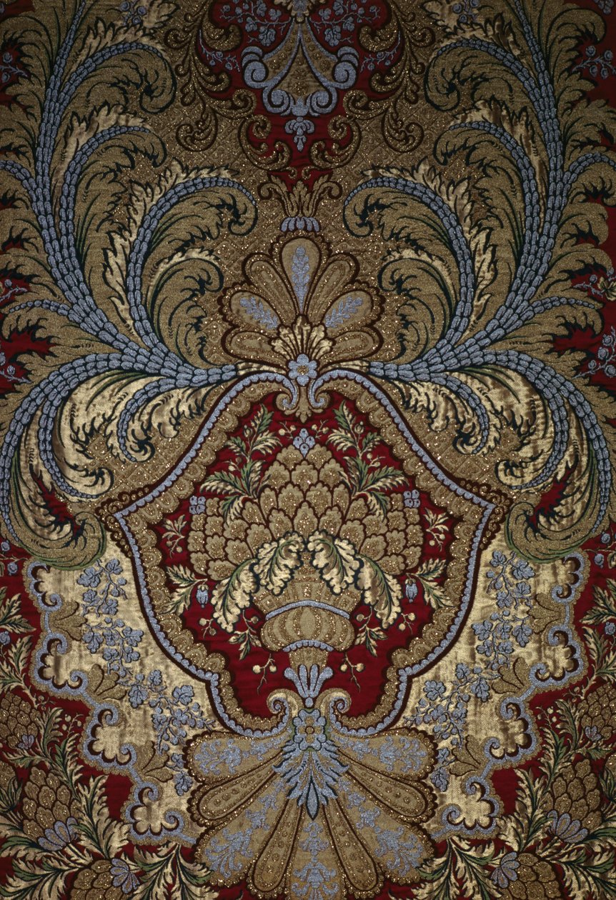 Díszítő részlet egy faliszőnyegből, Versailles-i palota (textil) alkotó: French School