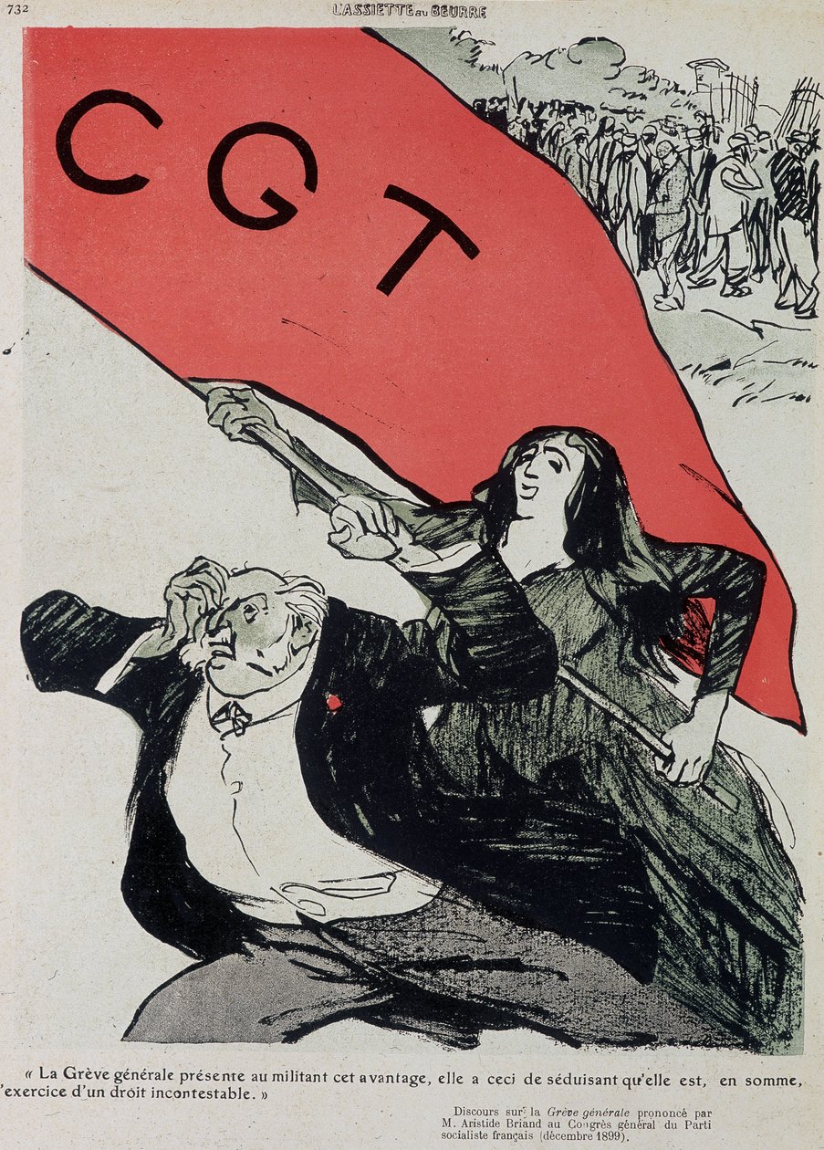 A CGT bemutatója és zászlaja - a „” L