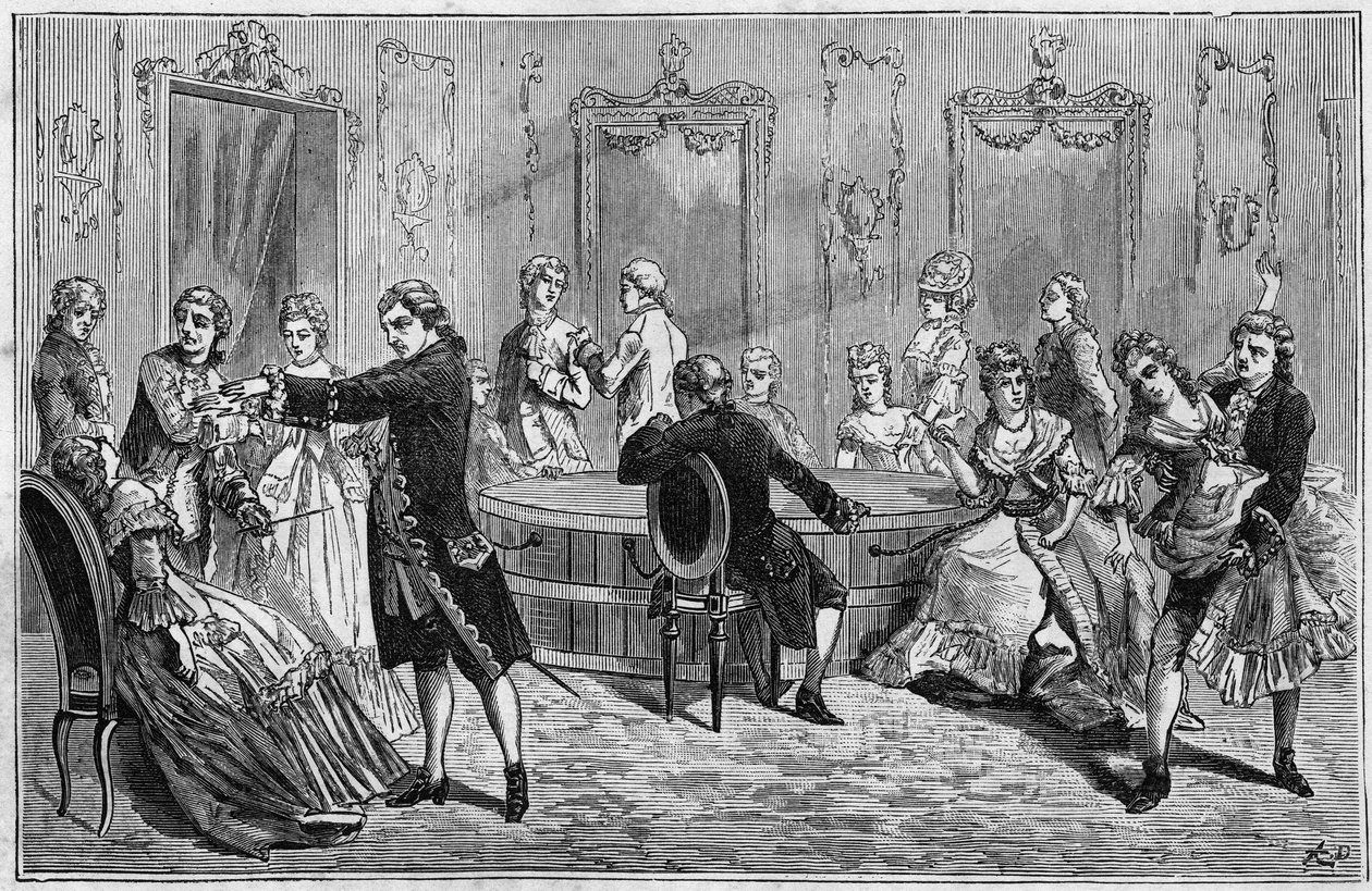Frederic Antoine Mesmer bemutatója (Franz Anton Mesmer alkotó: French School