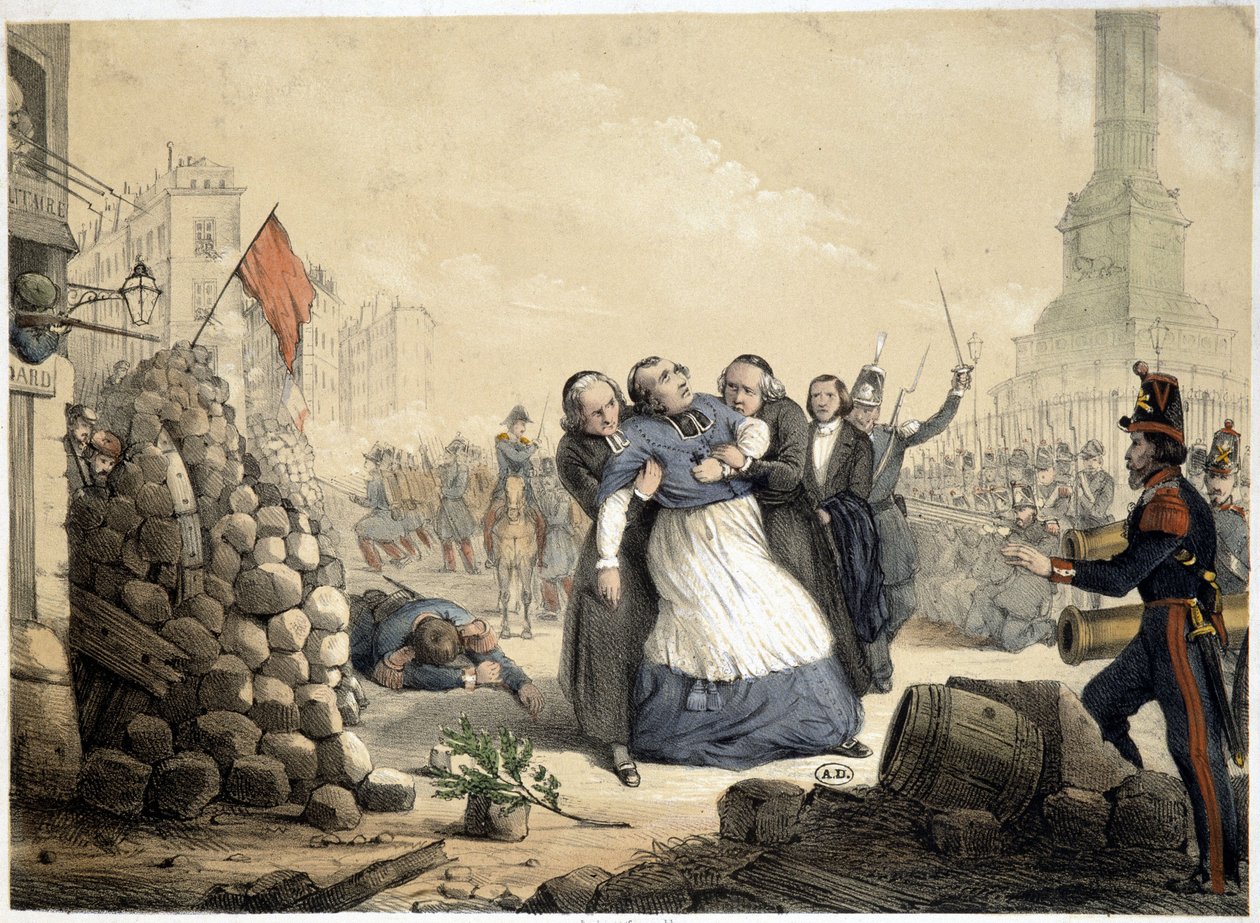 Denis Affre, Párizs érseke, vértanú (1848. június 25.) alkotó: French School