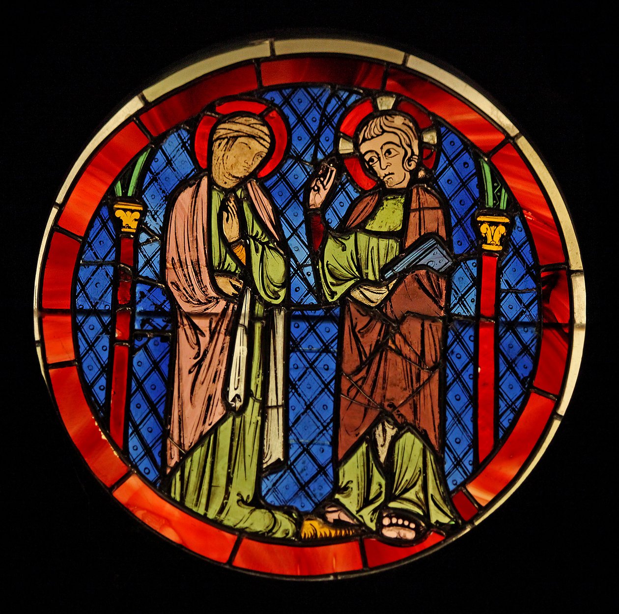 Krisztust egy nővel, ex Ste Chapelle-lel ábrázolja alkotó: French School