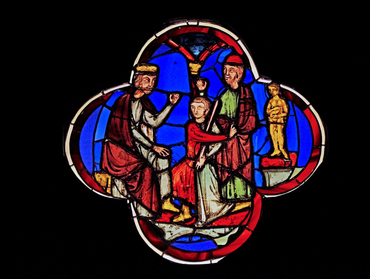 Danielt ábrázolja Nabukodonozor előtt, volt Ste Chapelle, Bay G alkotó: French School