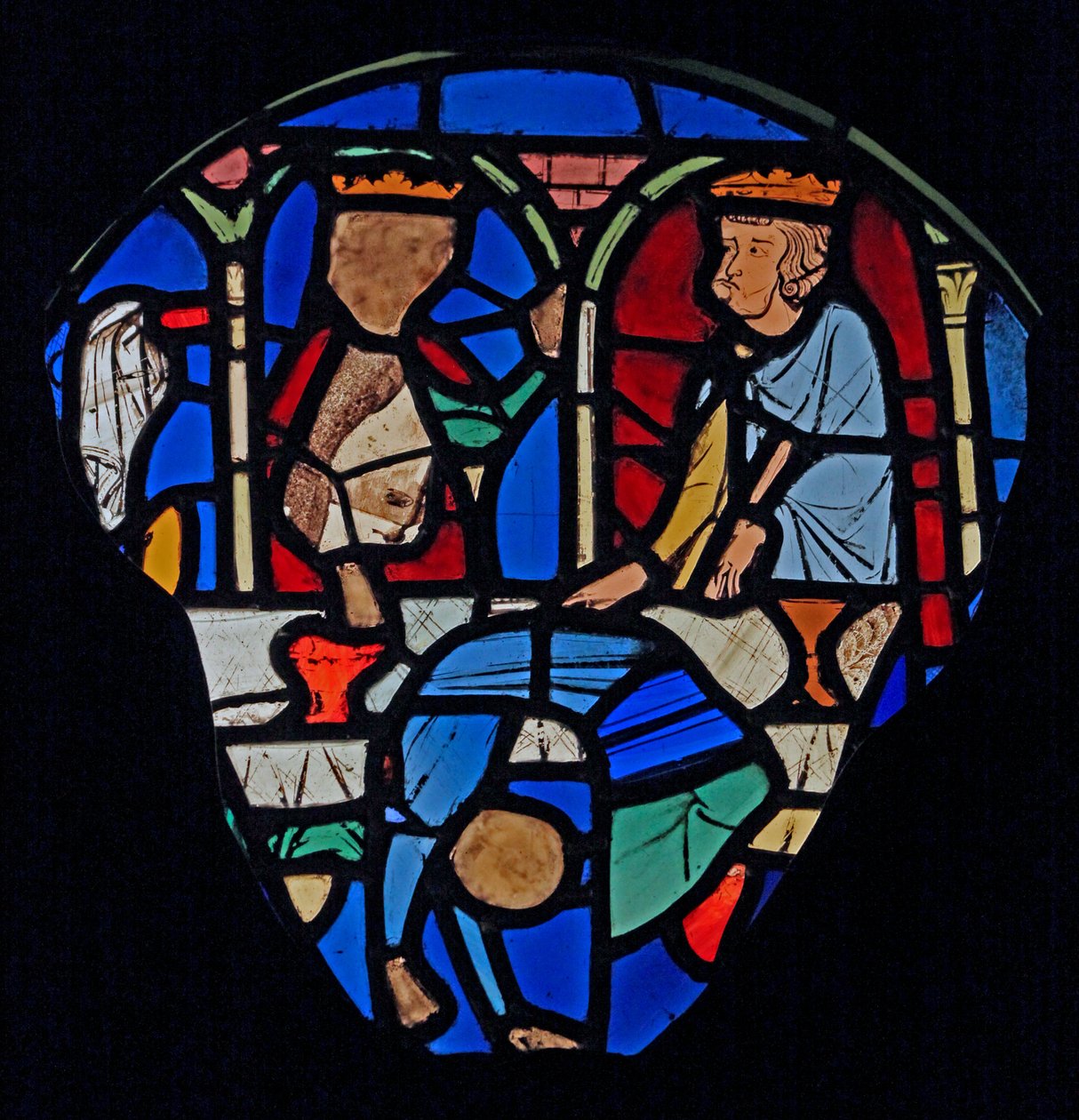 Salomest ábrázolja, aki Heródes előtt táncol, az ex Ste Chapelle alkotó: French School