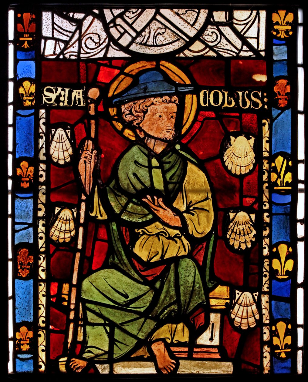 Szent Jakab ábrázolása: grisaille a roueni Chapelle du Chateau-ból? alkotó: French School